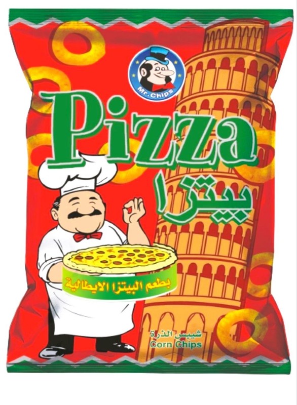 2 Pack X Mr.Chips Pizza Flavor Corn Chips (58 Gram) مستر شيبس بيتزا pizza