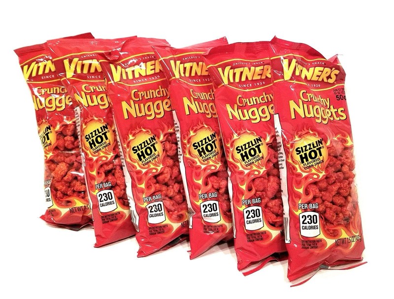 Vitner’s Sizzlin’ Hot Cheese Crunchy Nuggets 6 Pack 1.05 oz Bags