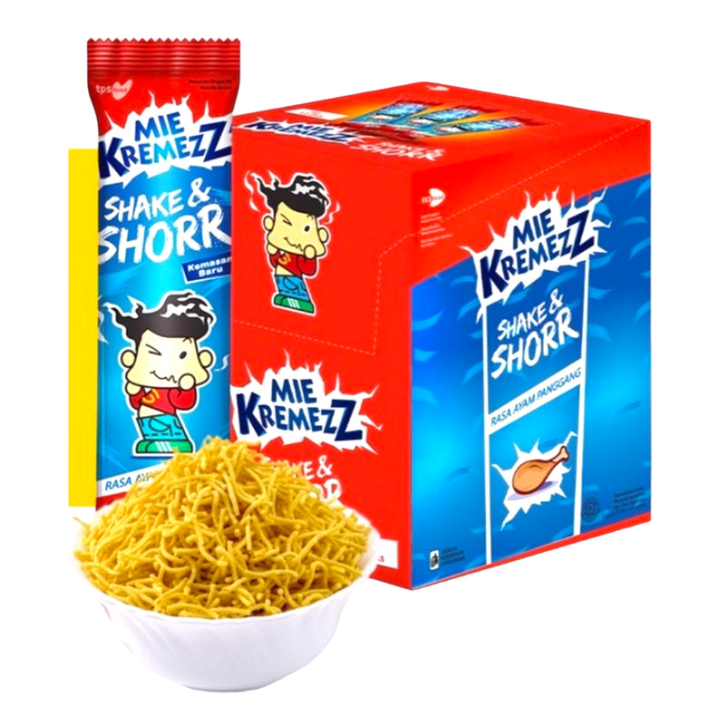snacks Noodle Kremes Shake and Shorr 3 Flavors 1pack of 20 Sachets