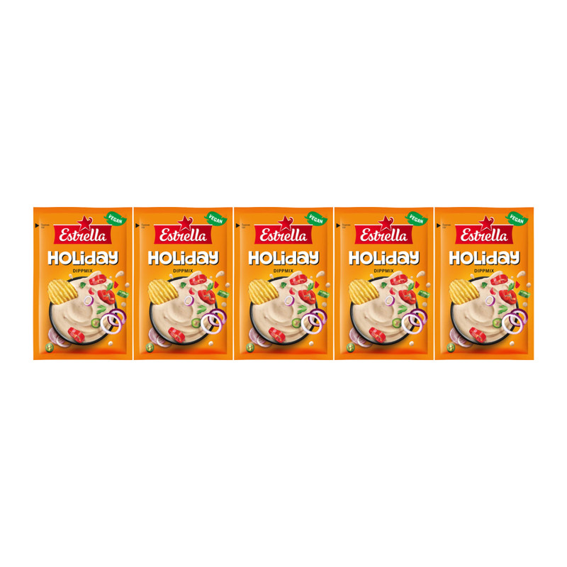 5 x Estrella Holiday Dip Mix 26g – Mild Paprika Onion