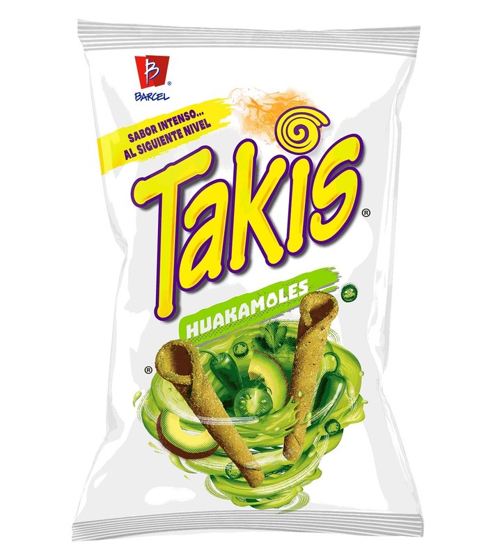 Mexican Chips 5 Bags Barcel Takis Guacamole (65g Each )