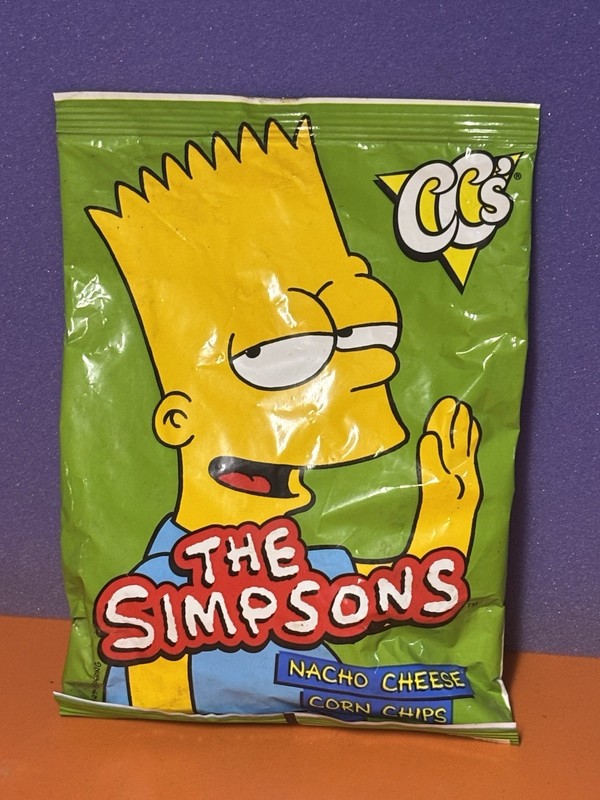 The SIMPSONS – CC’s NACHO CHEESE CORN CHIPS UNOPENED from AUSTRALIA / 1997