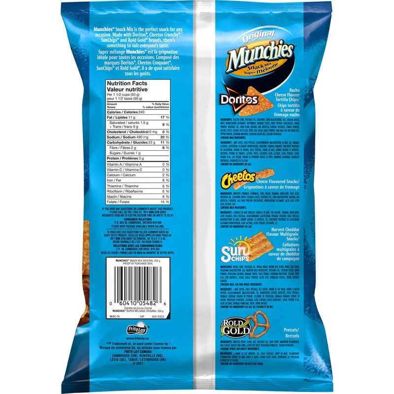 8 Bags of Munchies Original Snack Variety Chips Mix 250g Each -Free Shipping gallery