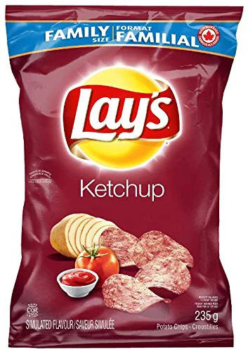 Lay's Potato Chips - Ketchup 255g/9 oz., Bag {Imported from Canada} gallery