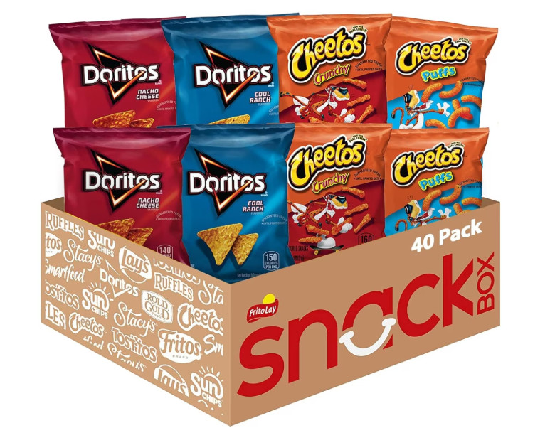 Frito-Lay Doritos & Cheetos Assorted Snack Variety Pack, 40 Individual Bags