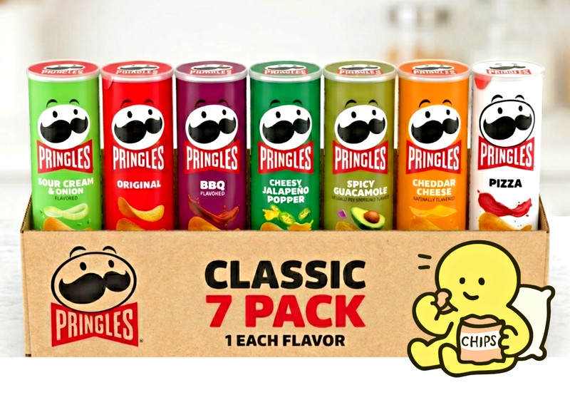 Pringles Variety Pack – 7 Pack (1 of Each Flavor) SAMEDAYSHIPP!!!