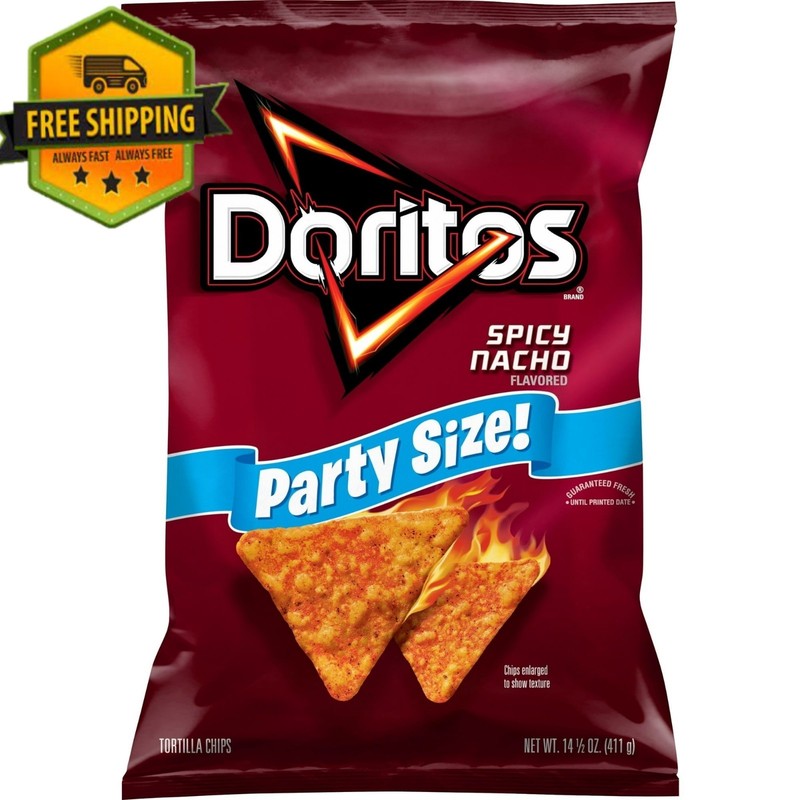 Doritos Tortilla Chips, Spicy Nacho flavor, 14.5 oz bag