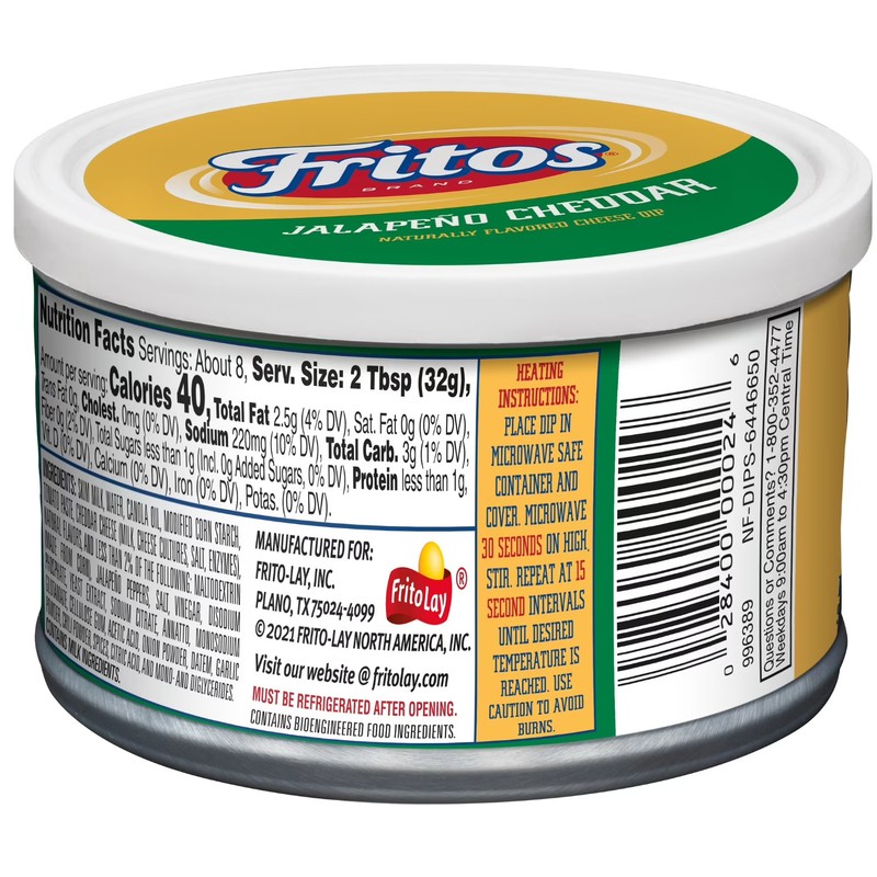 Fritos Jalapeno Cheddar Cheese Dip 9 oz Canister gallery