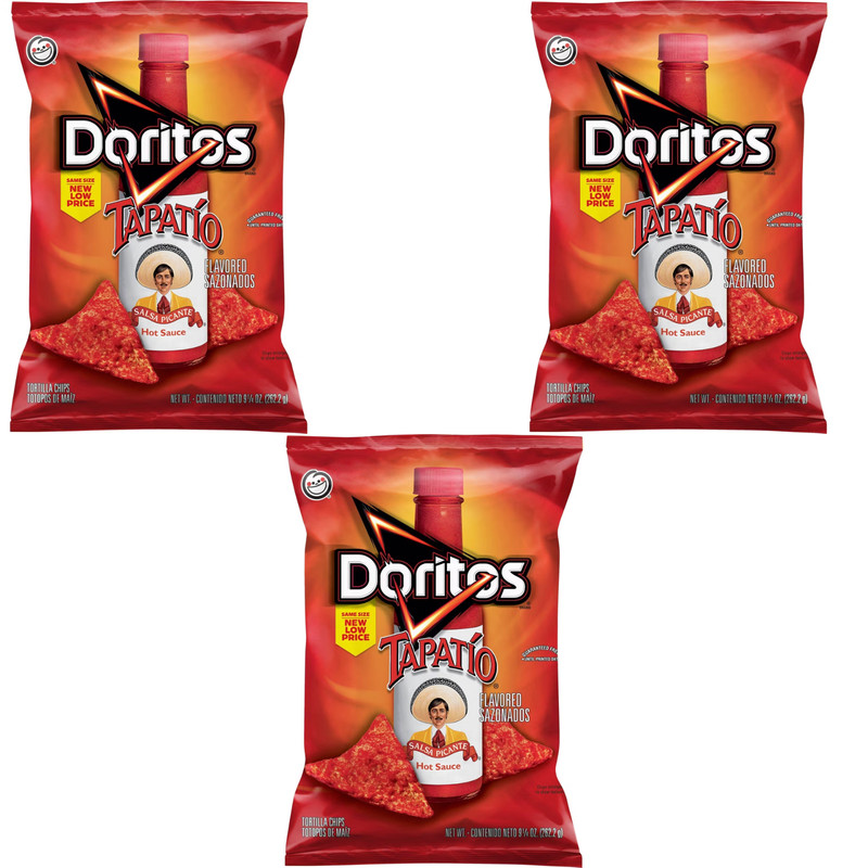 Doritos Tapatio Salsa Picante Hot Sauce Tortilla Chips – 9.25oz- Pack of 3