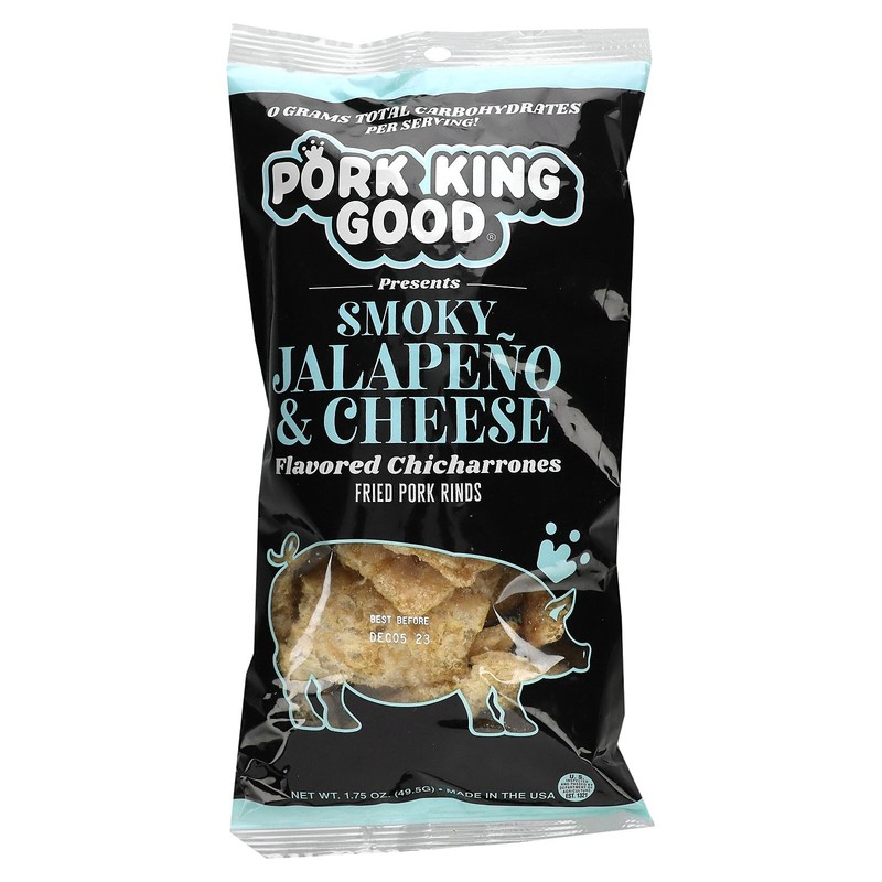 Flavored Chicharrones, Smoky Jalapeno & Cheese, 1.75 oz (49.5 g)