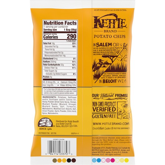 Kettle Foods Potato Chip Honey Dijon Caddy, 2 Ounces, 6 Per Case gallery