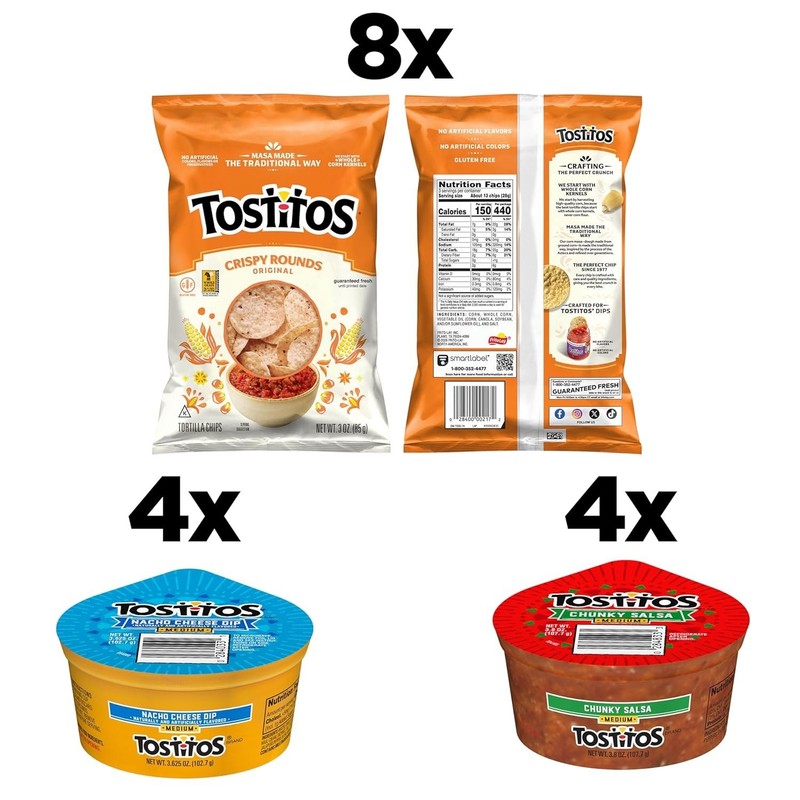 Convenient Tostitos Tortilla Chips & Dips Pack - Perfect for Snacking On-the-Go gallery