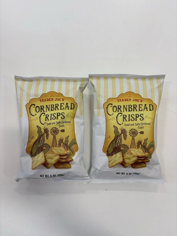 Trader Joe’s Cornbread Crisps – Sweet and Salty Snack 6oz (2 Bags)