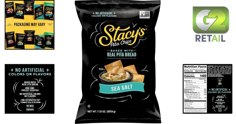 7.33 Oz Stacy's Pita Chips - Crunchy Sea Salt, Perfect for Dips and Gatherings gallery