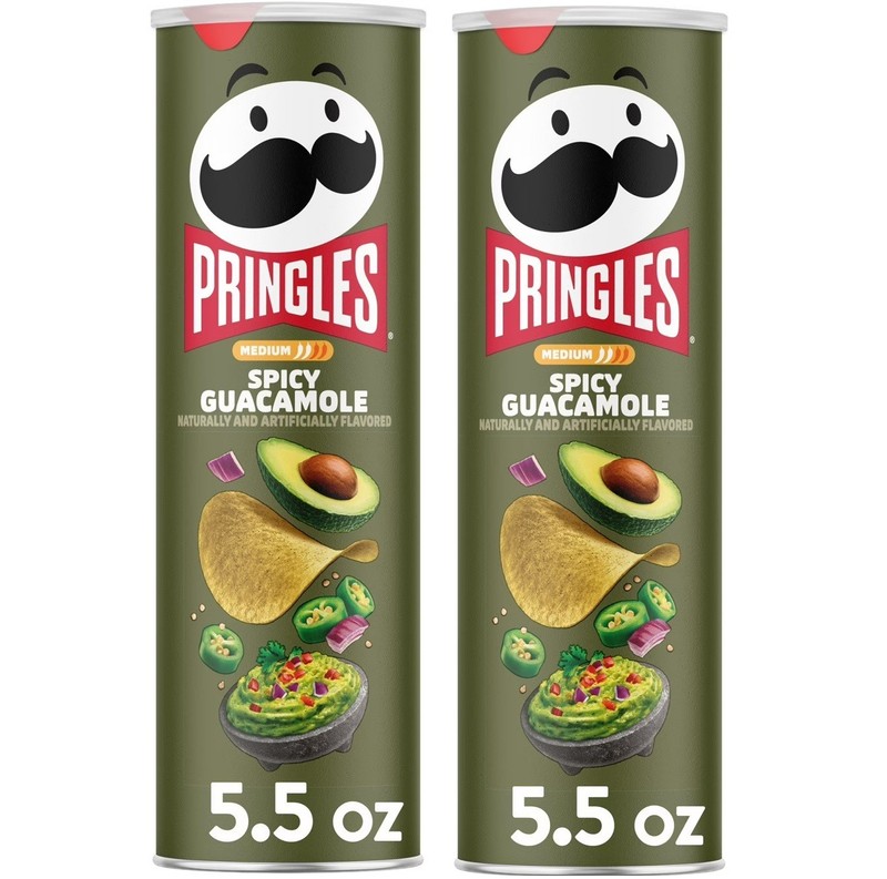 Pringles Potato Crisps Spicy Guacamole Chips 5.5 Oz. LIMITED 2Pk NEW JUL 2026