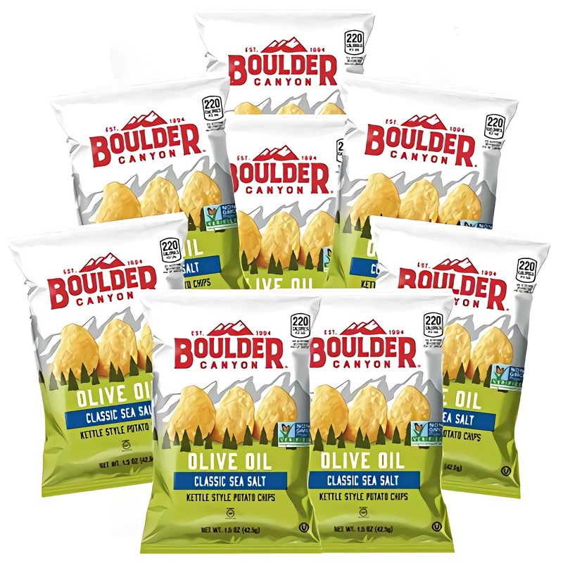 Boulder Canyon Olive Oil Sea Salt Kettle Chip 1.5 oz. | 8 Ct