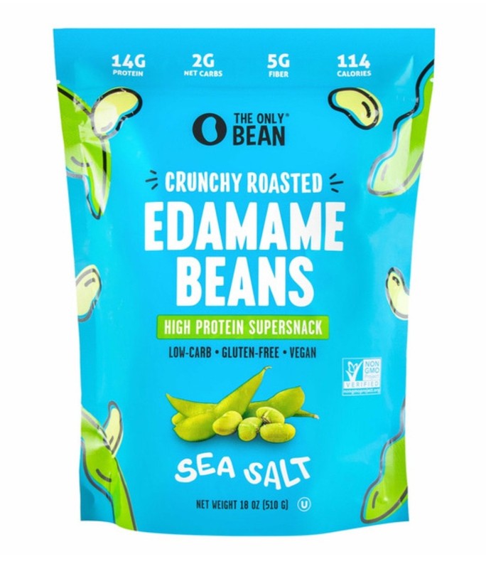 The Only Bean Crunchy Roasted Edamame Made With Avocado Oil, Sea Salt 18 Ounce