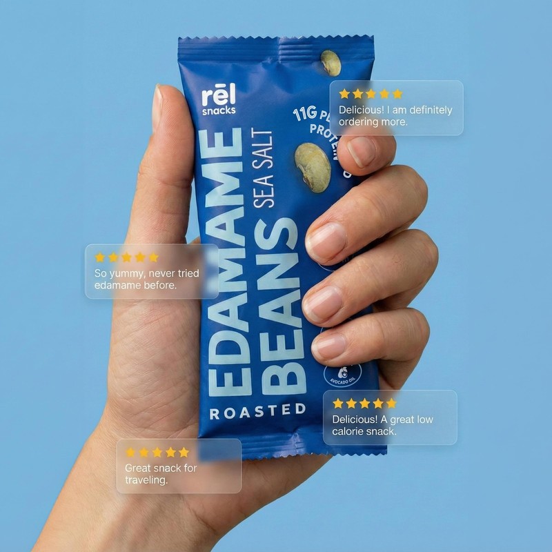 Sea Salt Roasted Edamame Beans – High Protein, Low Carb Snack (11g Protein) –... gallery