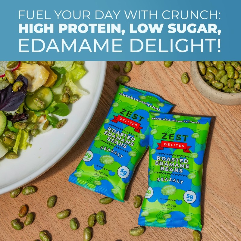 Edamame Snack by , 26g x 48 Packs, Healthy High Protein Snacks Bulk, Keto, Lo... gallery