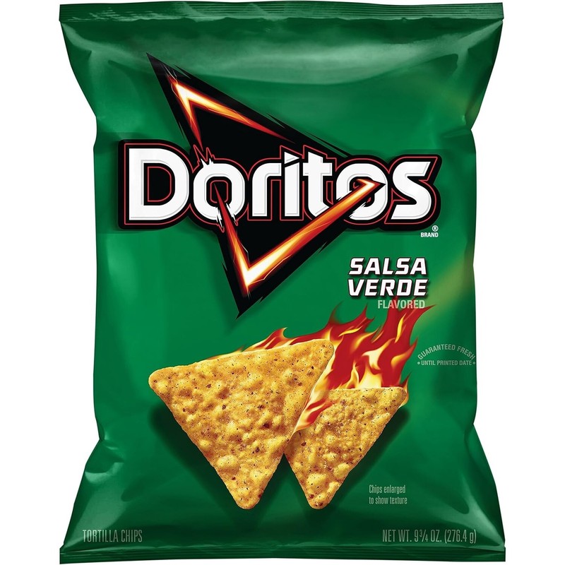 Doritos SALSA VERDE Flavored Tortilla Chips 9.25 oz. Bag (Pack of 1)