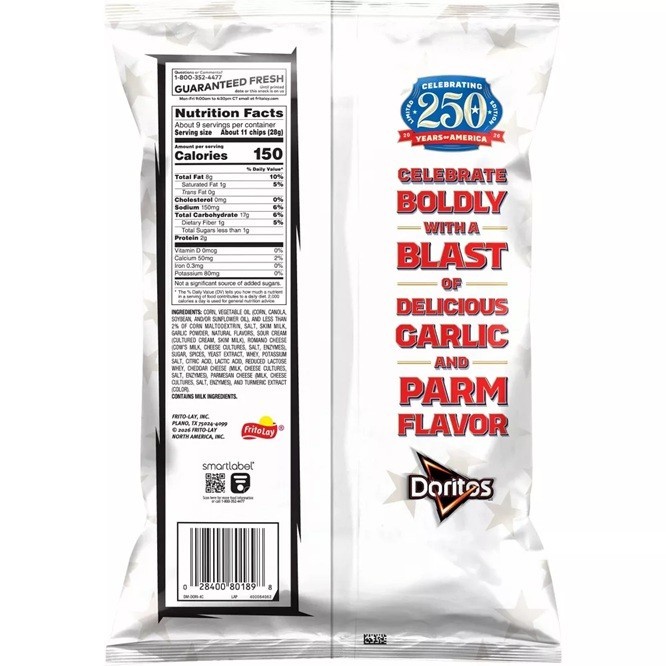 Doritos Tortilla Chips Ultimate GARLIC PARM 9.25Oz 3 Bags Parmesan Snack LIMITED gallery