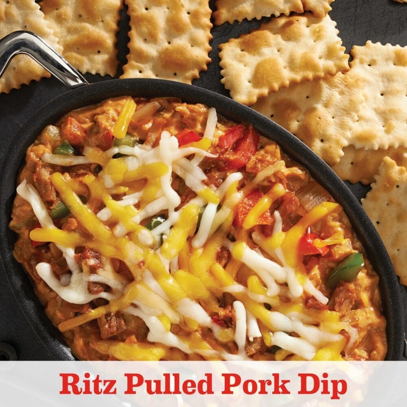 (3 pack) RITZ Toasted Chips Cheddar Crackers, Party Snacks, 8.1 oz gallery