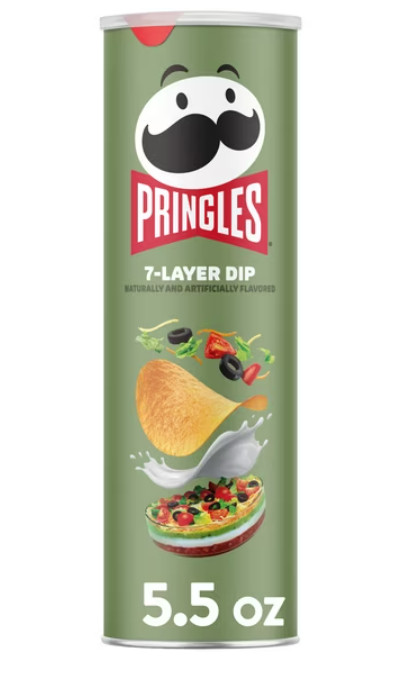 Pringles 7 Layer Dip plus 4 Other Flavors Potato Crisps Chips 5.5oz – Pack of 5
