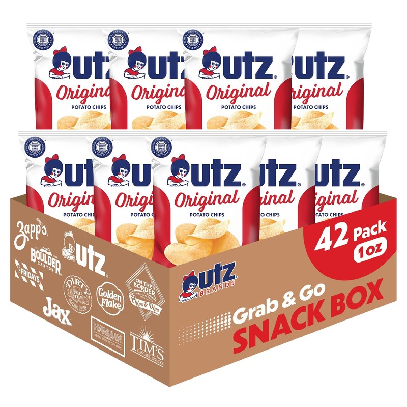 Utz Original 1 Oz Bags, 42 Count Crispy Potato Chips 42 Ounce (Pack of 1)