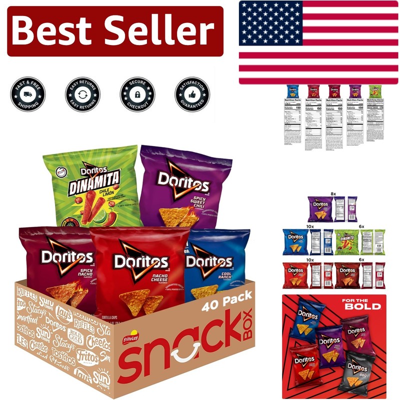 Indulge in 40 Bags of Flavorful Tortilla Chips: The Ultimate Snack Collection