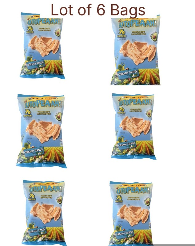 6 Bags’ The Daily Crave Dreamy Ranch Utopeah-ah Protein Chips With Avocado Oil ￼