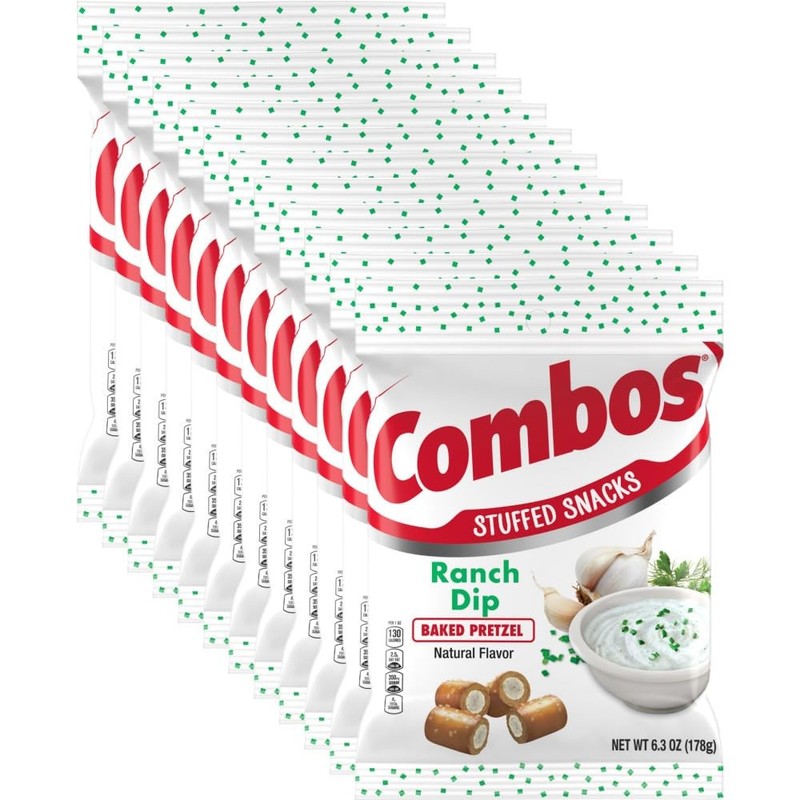 COMBOS Cheddar Cheese Cracker Snack Packs 12 Count 6.3 Ounce Bags