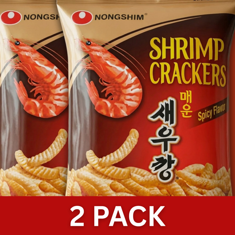 Shrimp Crackers Spicy Flavor Korean Snack 2.6oz Nongshim Shrimp Chips 1 2 3 Pack