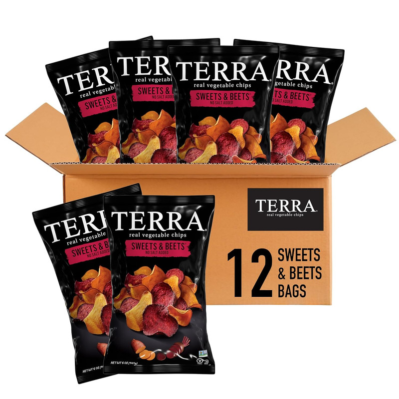 Vegetable Chips, Sweets & Beets, No Salt Added, 5 Oz. (Pack of 12)