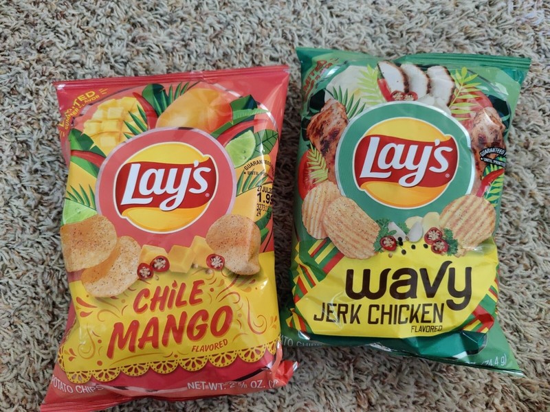 Lays Chile mango and wavy jerk chicken READ description.