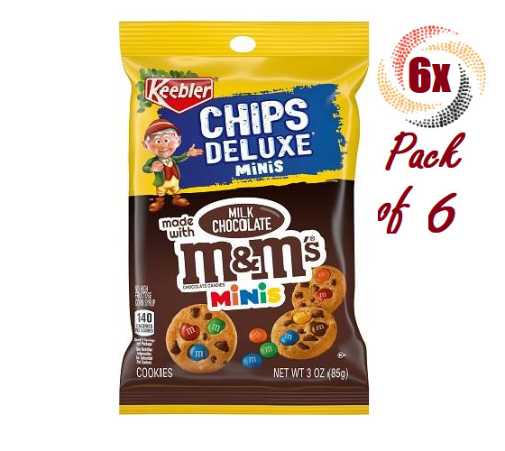 Keebler Chips Deluxe Minis M&M’s Cookies 3 oz (Pack of 6)