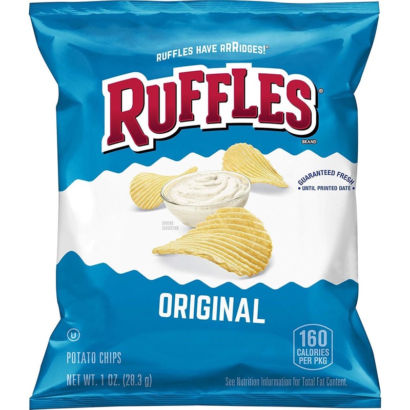 Ruffles Original Potato Chips, 1 Ounce (Pack of 40) 40 1)