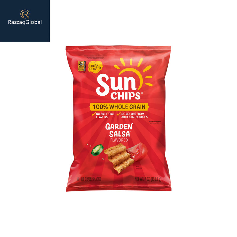 SunChips 100% Whole Grain Garden Salsa Snack Chips Bag, 7 oz​