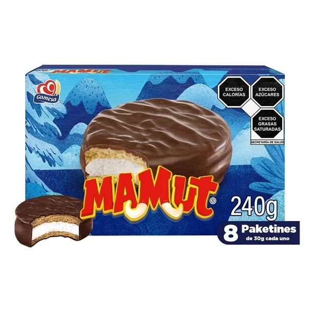 2 CAJAS DE GALLETAS MAMUT GAMESA - MARSHMALLOW COOKIES W/CHOCOLATE (2 BOXES)