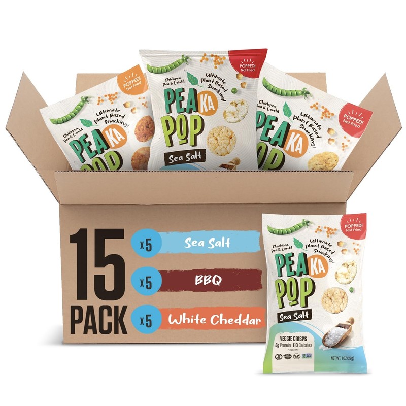 Veggie Chips – Plant-Based, Healthy Veggie Crisps with Pea, Lentil & Chickpea…