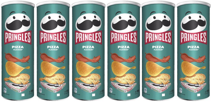 6 PRINGLES PIZZA Flavor Potato Chips Tubes European Snacks 165g 5.8oz