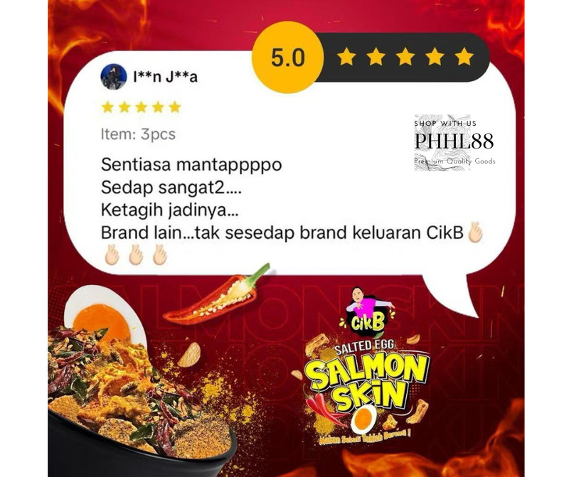 SALMON SKIN SALTED EGG CRUNCHY YUMMY SO ADDICTIVE (200g POUCH) FAST SHIPPING gallery