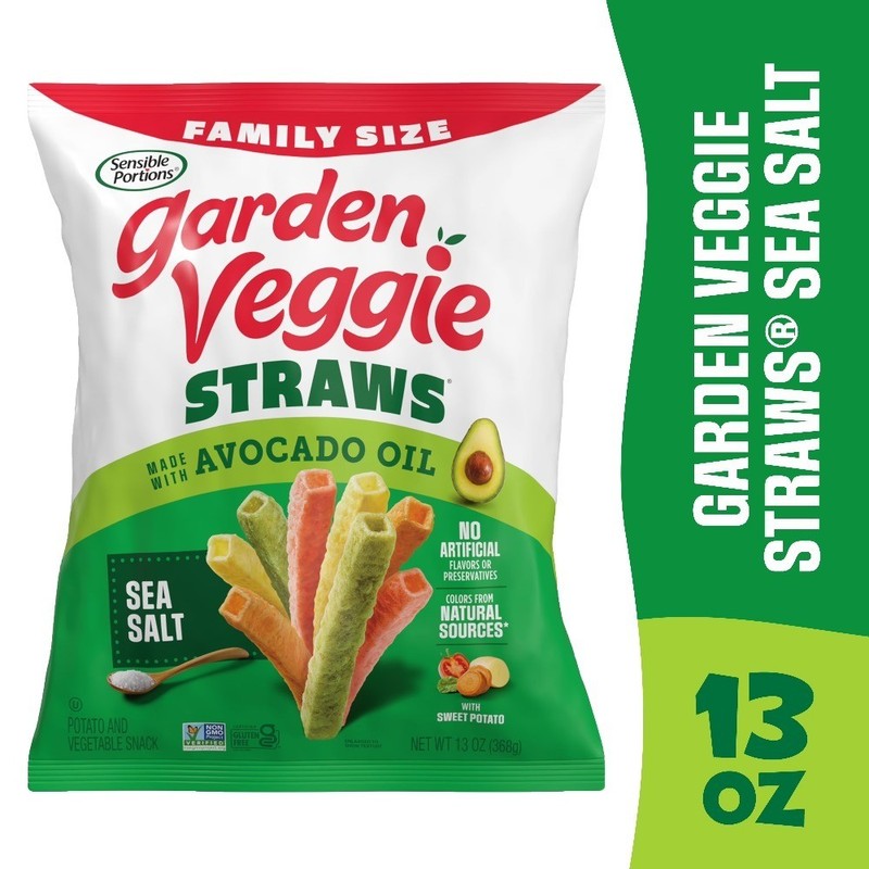 Garden Veggie Straws Made with Avocado Oil, Sea Salt Flavor, 13 oz Bag
