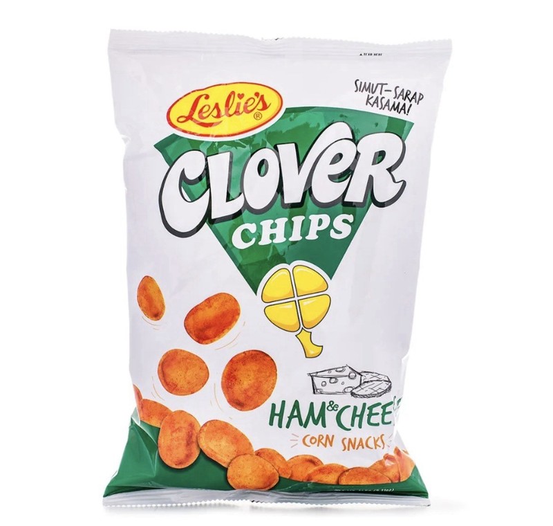 Leslie’s Clover Chips Ham & Cheese Flavor – 145g – Pack of 4