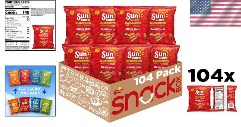 Party Size Whole Grain Chips, Garden Salsa, 104 Bags gallery