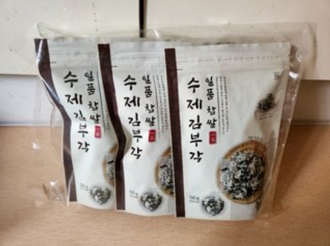 Ilpum Crispy Seaweed Rice Chips Gim-bugak 50g x 3ea (5.29 oz) – Handmade Snack