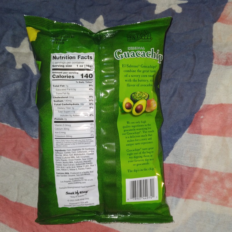 El Sabroso Original Guacachip, (6 pack) 5 Ounce Bags gallery