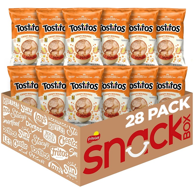 Tortilla Chips Crispy Rounds 3 Ounce Pack of 28
