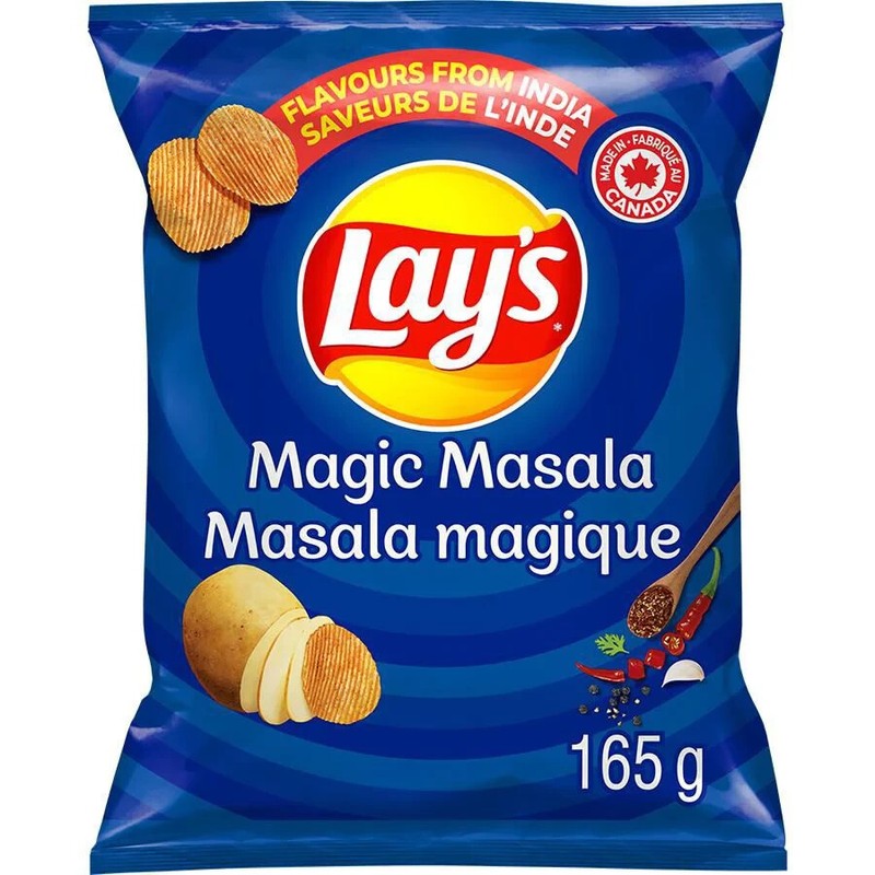 10 Bags of Lay’s Magic Masala Ridged Potato Chips 165g Each – Free Shipping