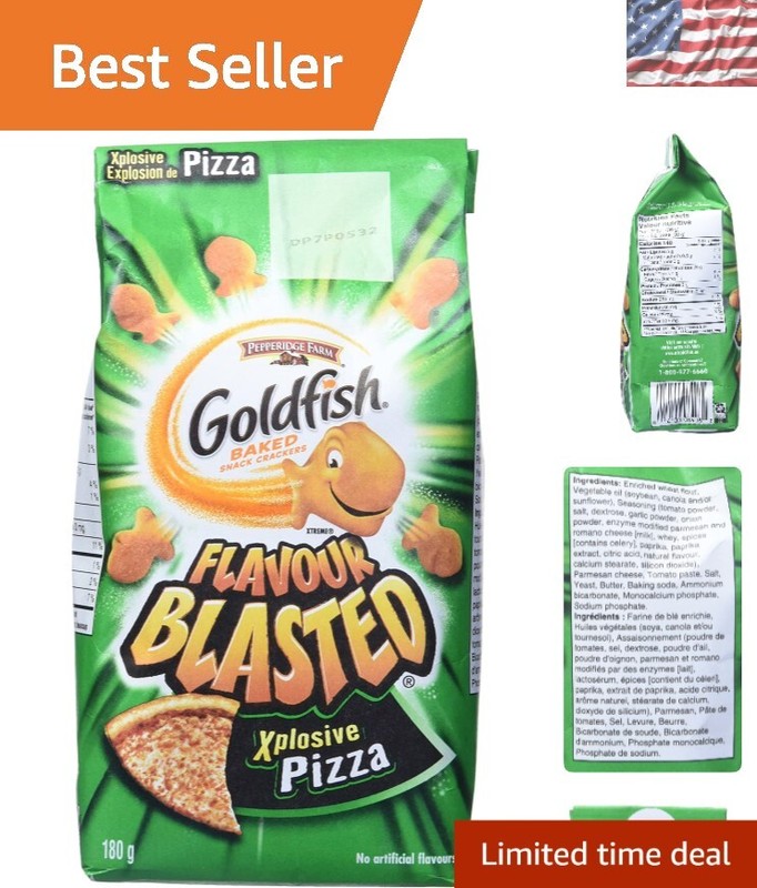 Gourmet Goldfish Blasted Pizza Flavor – No Artificial Additives, 6.4 Oz