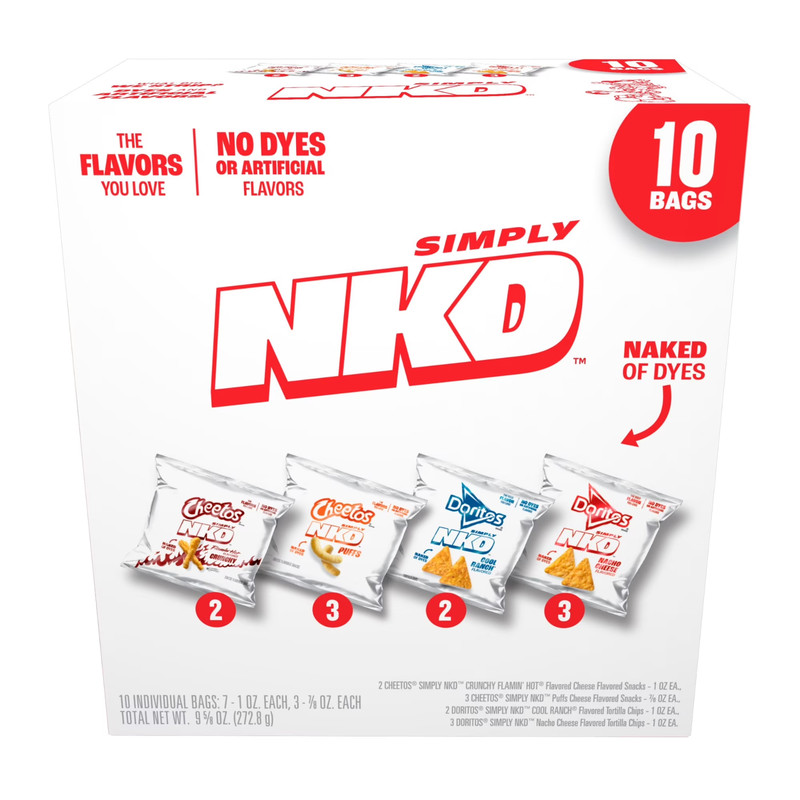 Frito Lay Simply NKD No Dyes No Artificial Flavors Variety pack Snack Mix, 9 oz